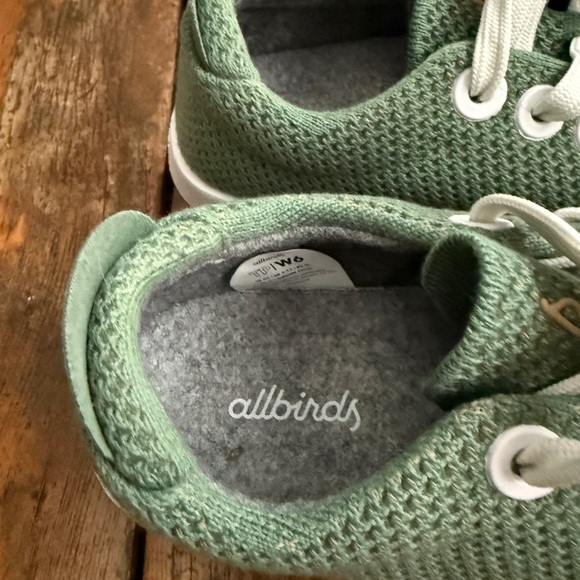 Allbirds Forest Green Knit Sneakers with White Accents - Picture 2 of 5